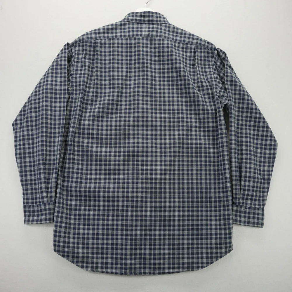 Polo Ralph‎ Lauren Lowell Sport Mens Medium Blue Plaid Cotton Button Down Shirt